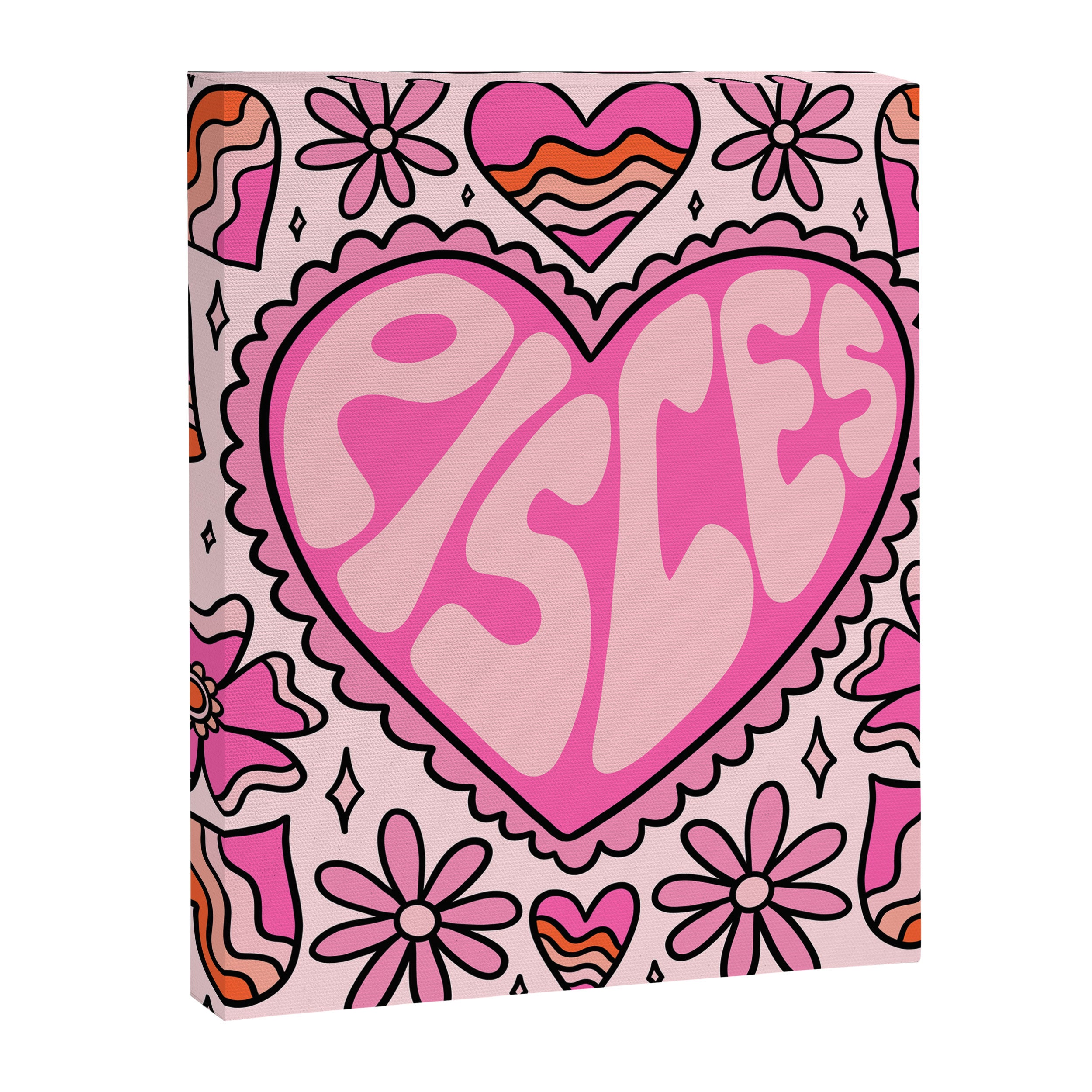 Pisces Heart Canvas Print Gallery Image 8