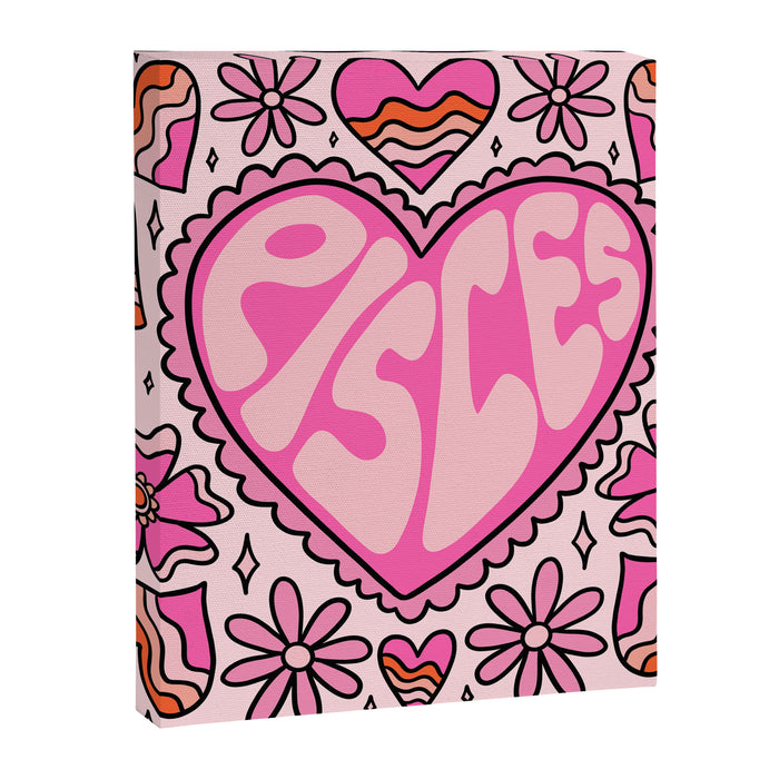 Pisces Heart Canvas Print Gallery Image 1