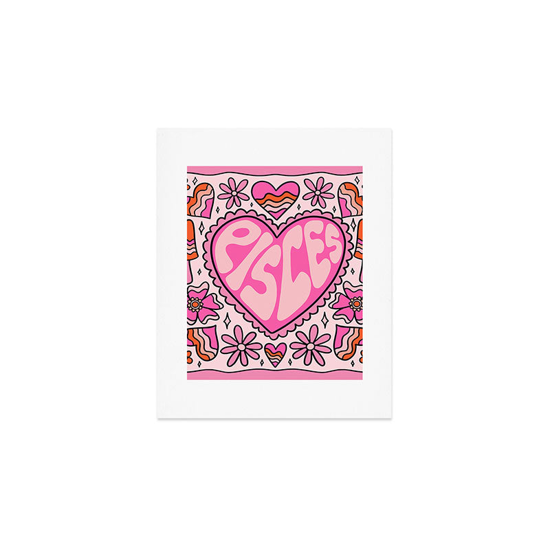 Pisces Heart Art Print Gallery Image 1