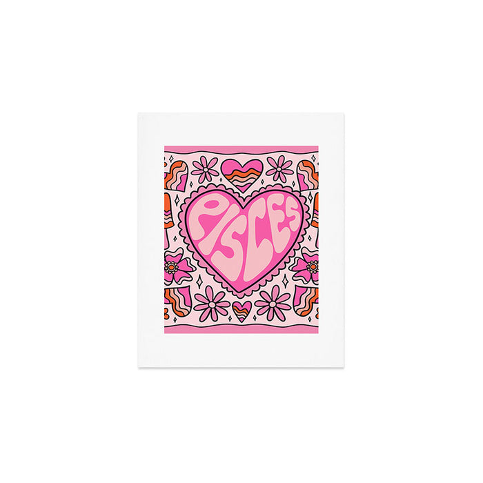 Pisces Heart Art Print Gallery Image 1