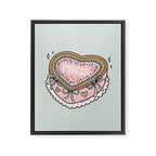Pisces Heart Cake Framed Canvas Print Gallery Image 8