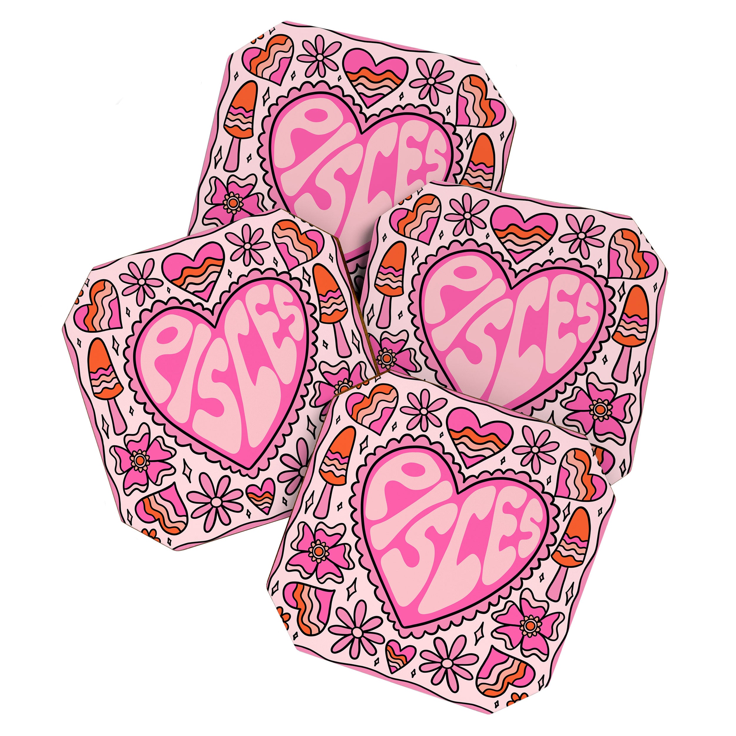Pisces Heart Coaster Gallery Image 1