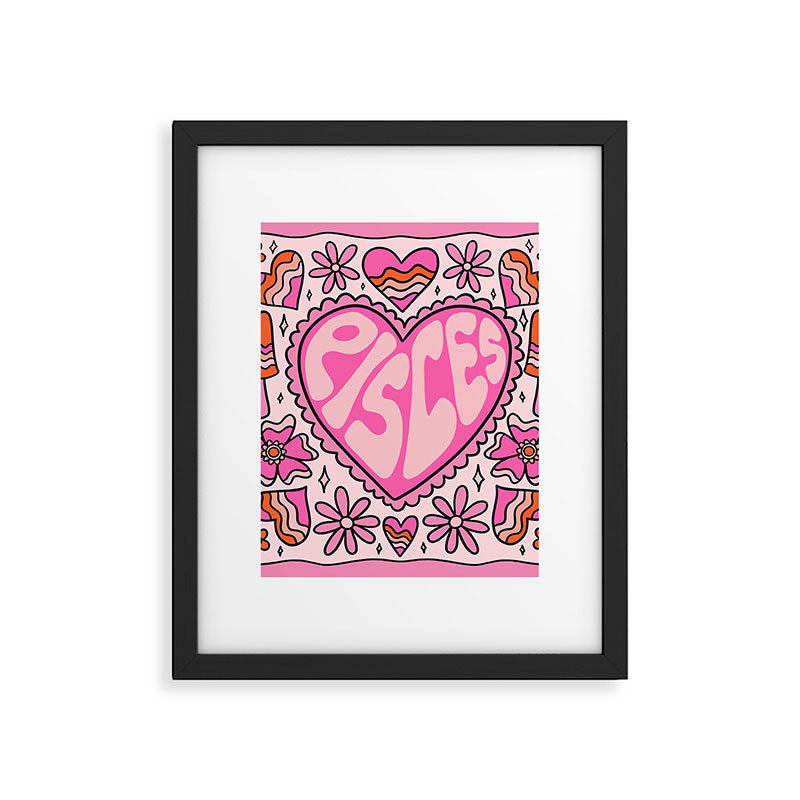 Pisces Heart Framed Art Print Gallery Image 6