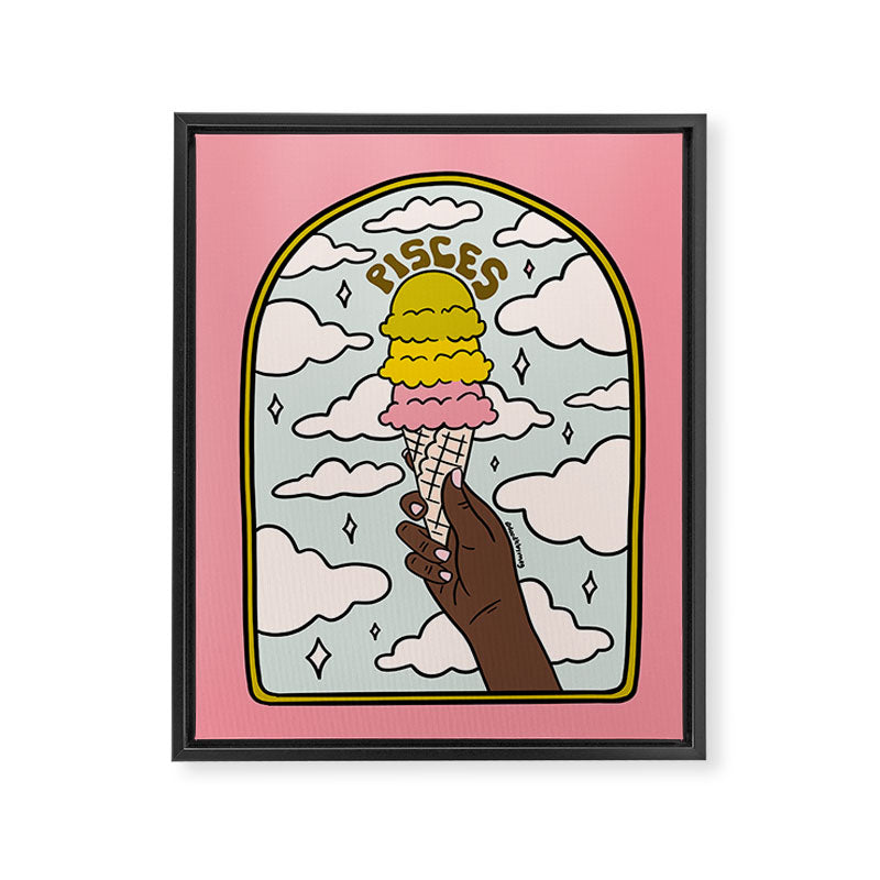 Pisces Ice cream Framed Canvas Print Gallery Image 8