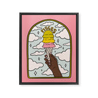 Pisces Ice cream Framed Canvas Print Gallery Image 8