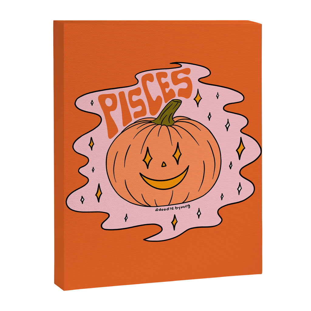 Pisces Jack O Lantern Canvas Print Gallery Image 8