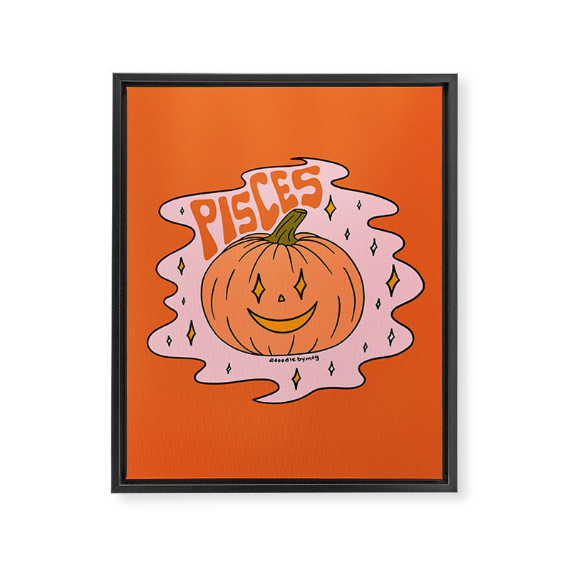 Pisces Jack O Lantern Framed Canvas Print Gallery Image 8