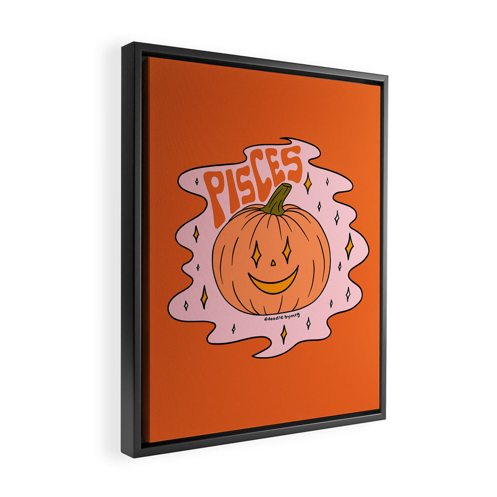 Pisces Jack O Lantern Framed Canvas Print Gallery Image 2