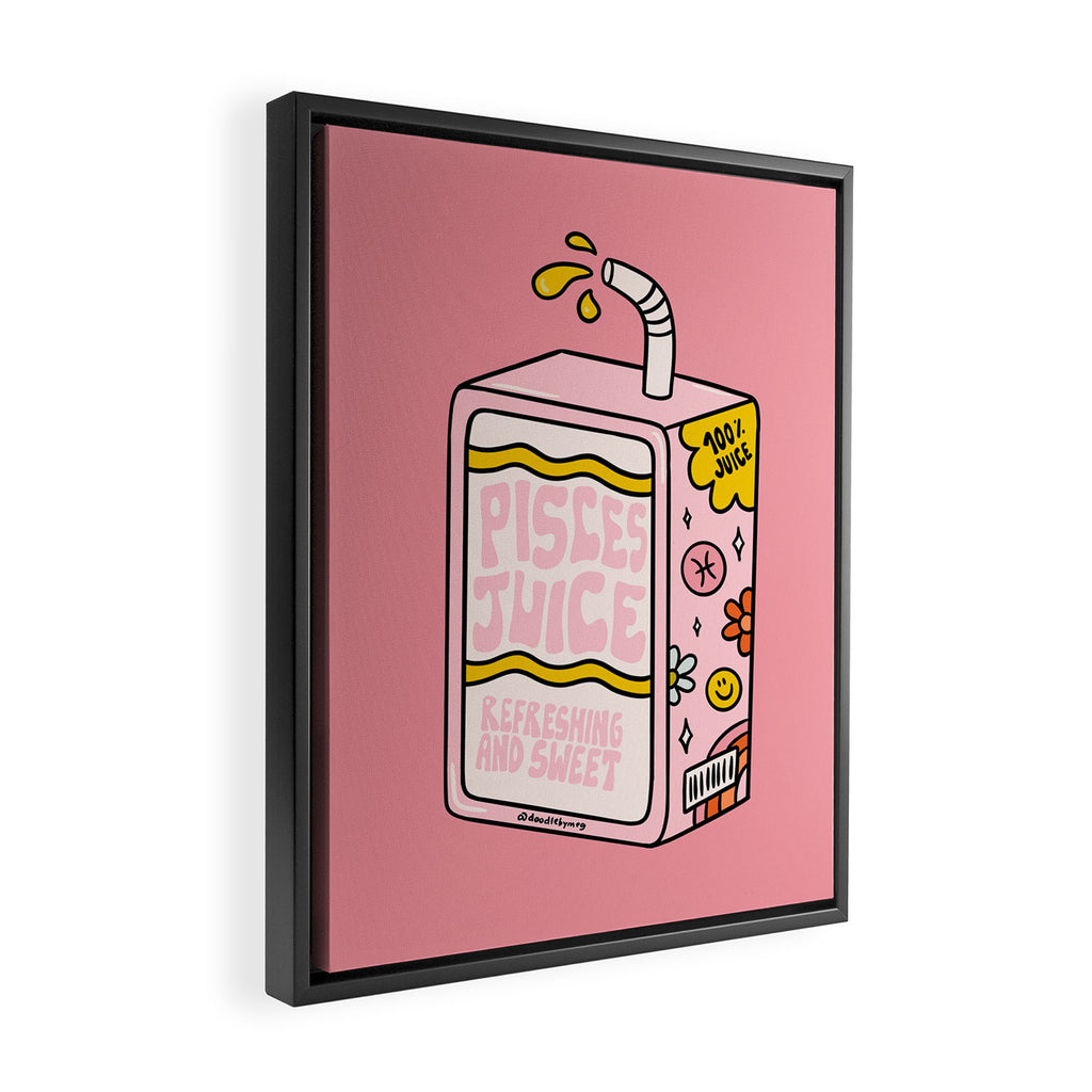Pisces Juice Box Framed Canvas Print Gallery Image 2