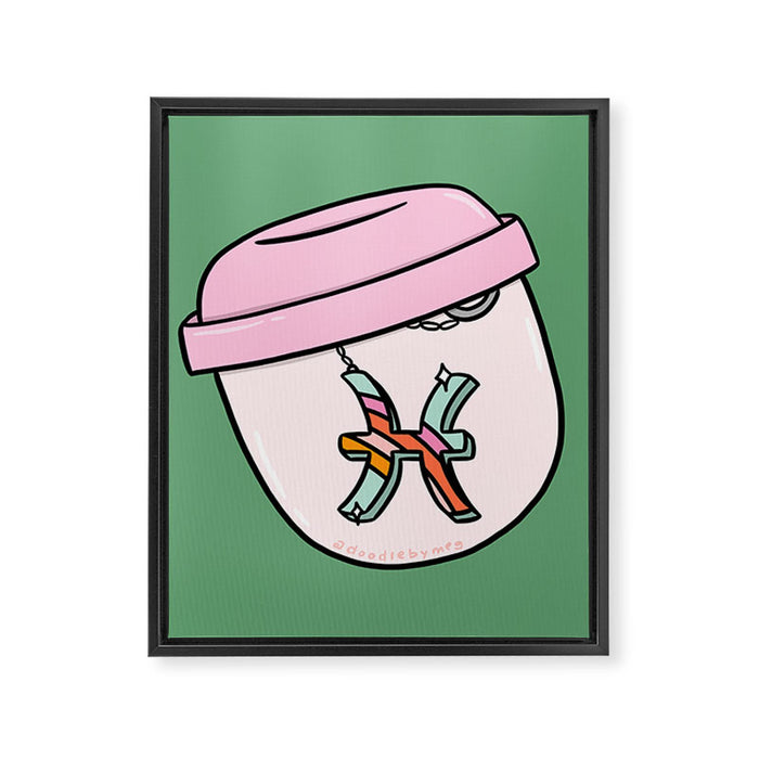 Pisces Keychain Framed Canvas Print Gallery Image 1