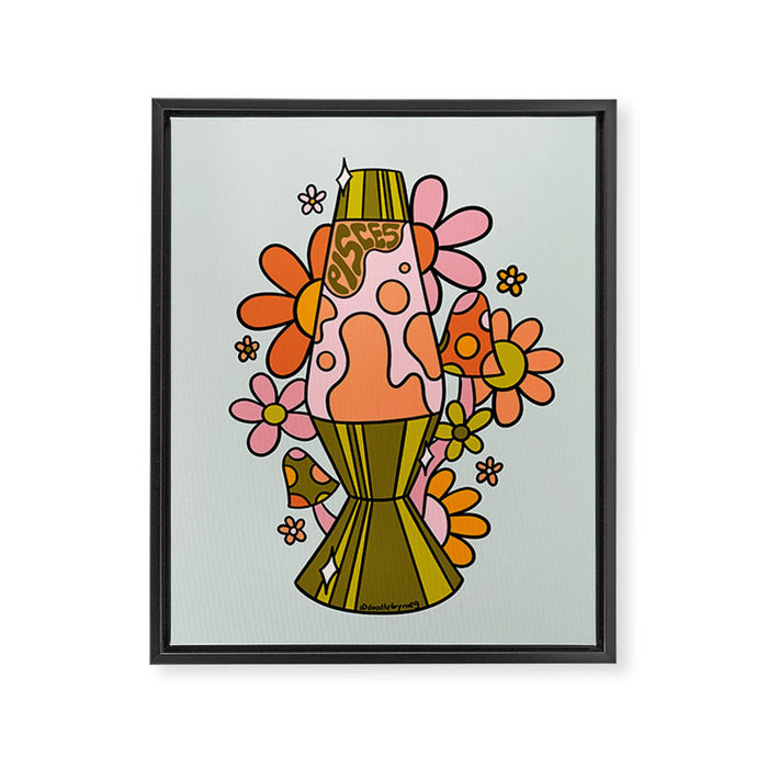 Pisces Lava Lamp Framed Canvas Print Gallery Image 1