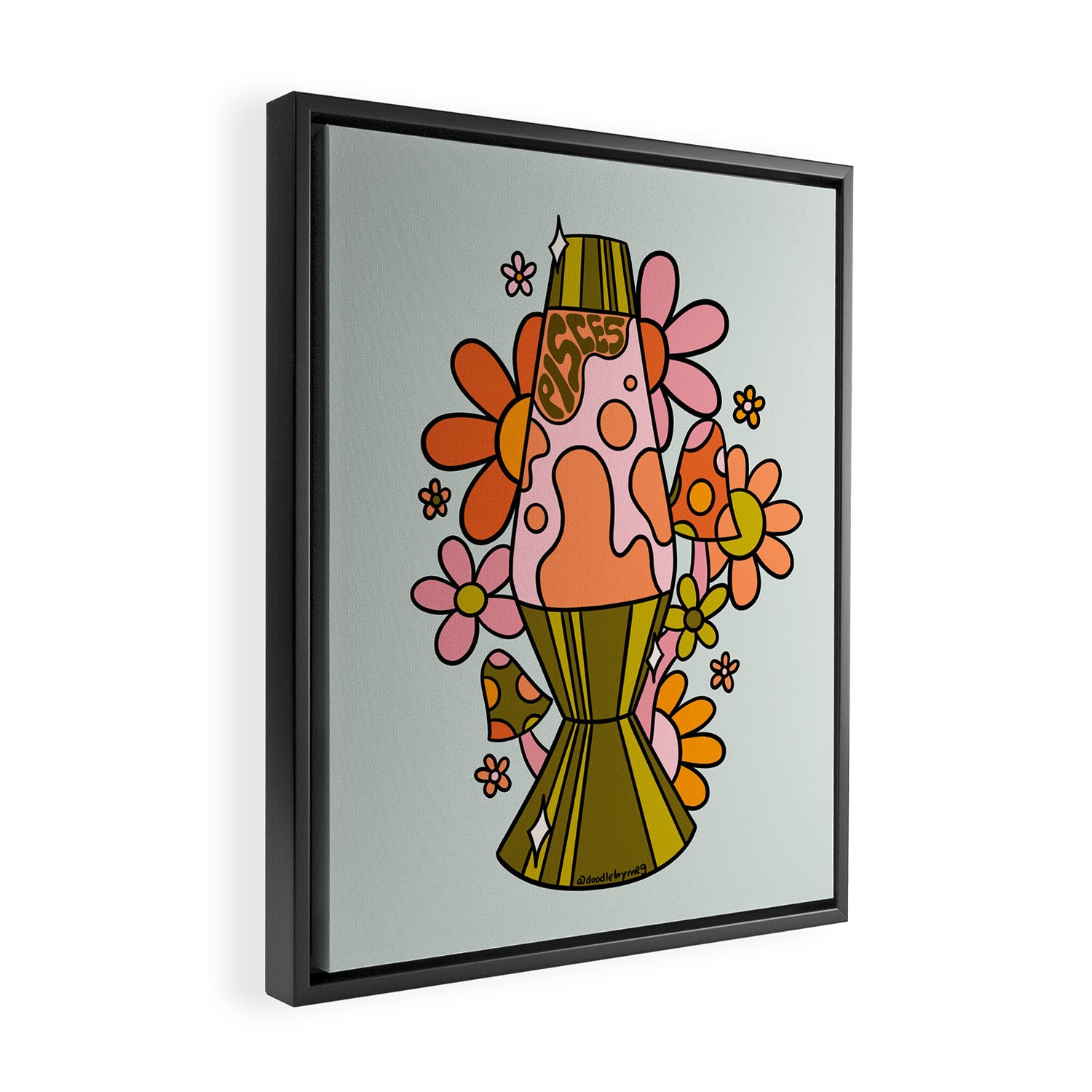 Pisces Lava Lamp Framed Canvas Print Gallery Image 2