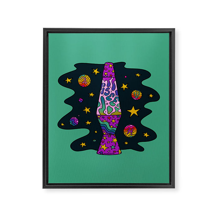 Pisces Lava Lamp Framed Canvas Print Gallery Image 1