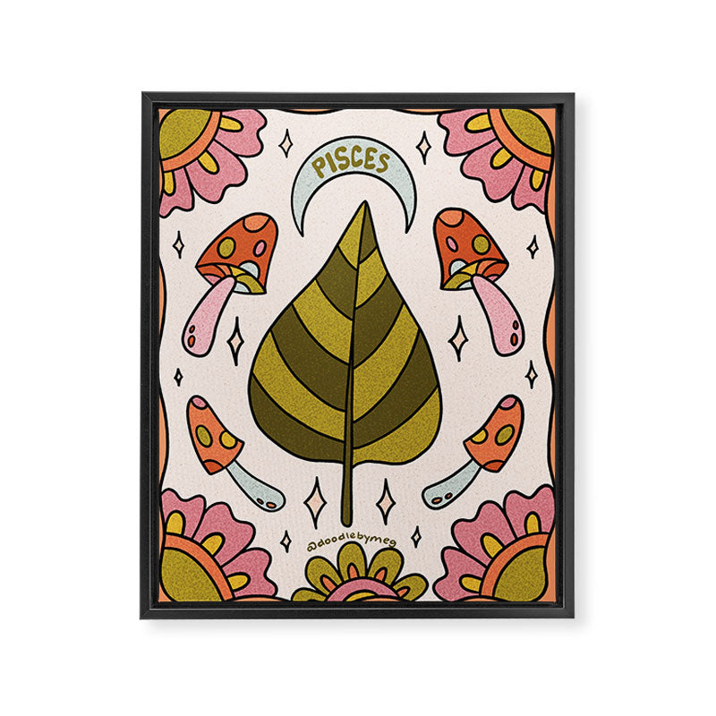 Pisces Leaf Framed Canvas Print Gallery Image 8