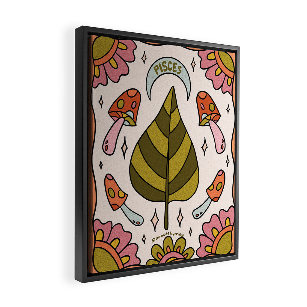 Pisces Leaf Framed Canvas Print Gallery Image 2
