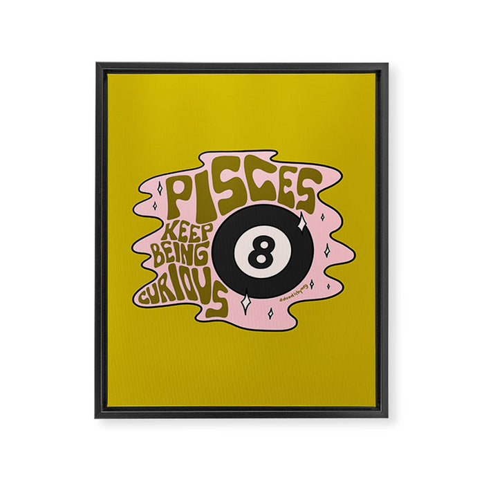 Pisces Magic 8 Ball Framed Canvas Print Gallery Image 1