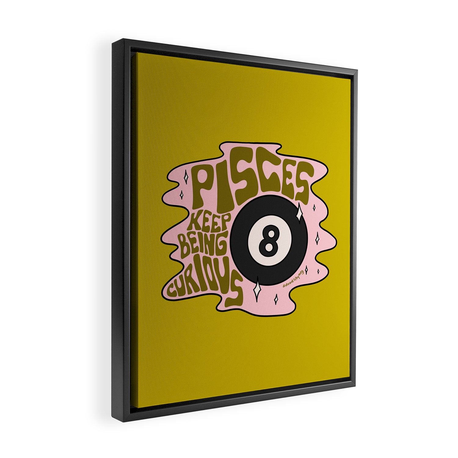 Pisces Magic 8 Ball Framed Canvas Print Gallery Image 2