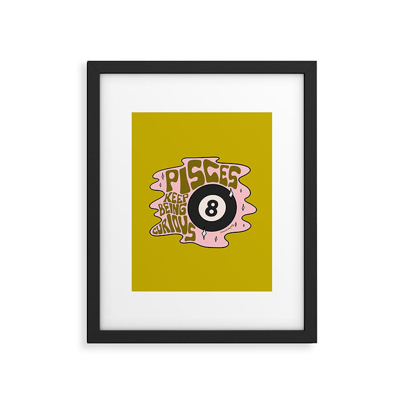 Pisces Magic 8 Ball Framed Art Print Gallery Image 6
