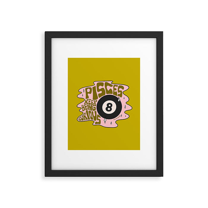 Pisces Magic 8 Ball Framed Art Print Gallery Image 1