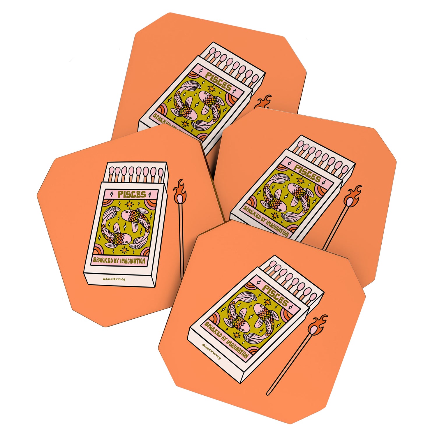 Pisces Matchbox Coaster Gallery Image 1