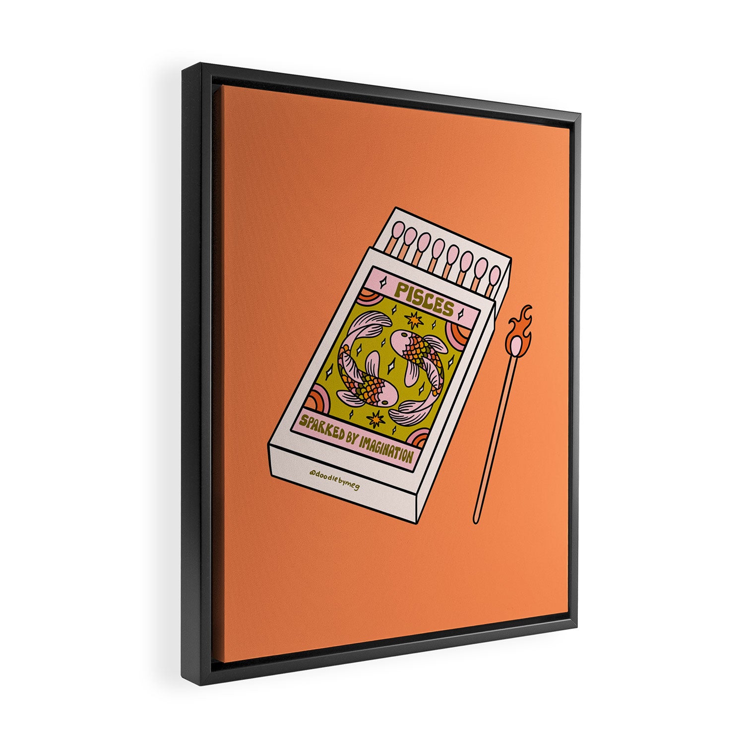Pisces Matchbox Framed Canvas Print Gallery Image 2