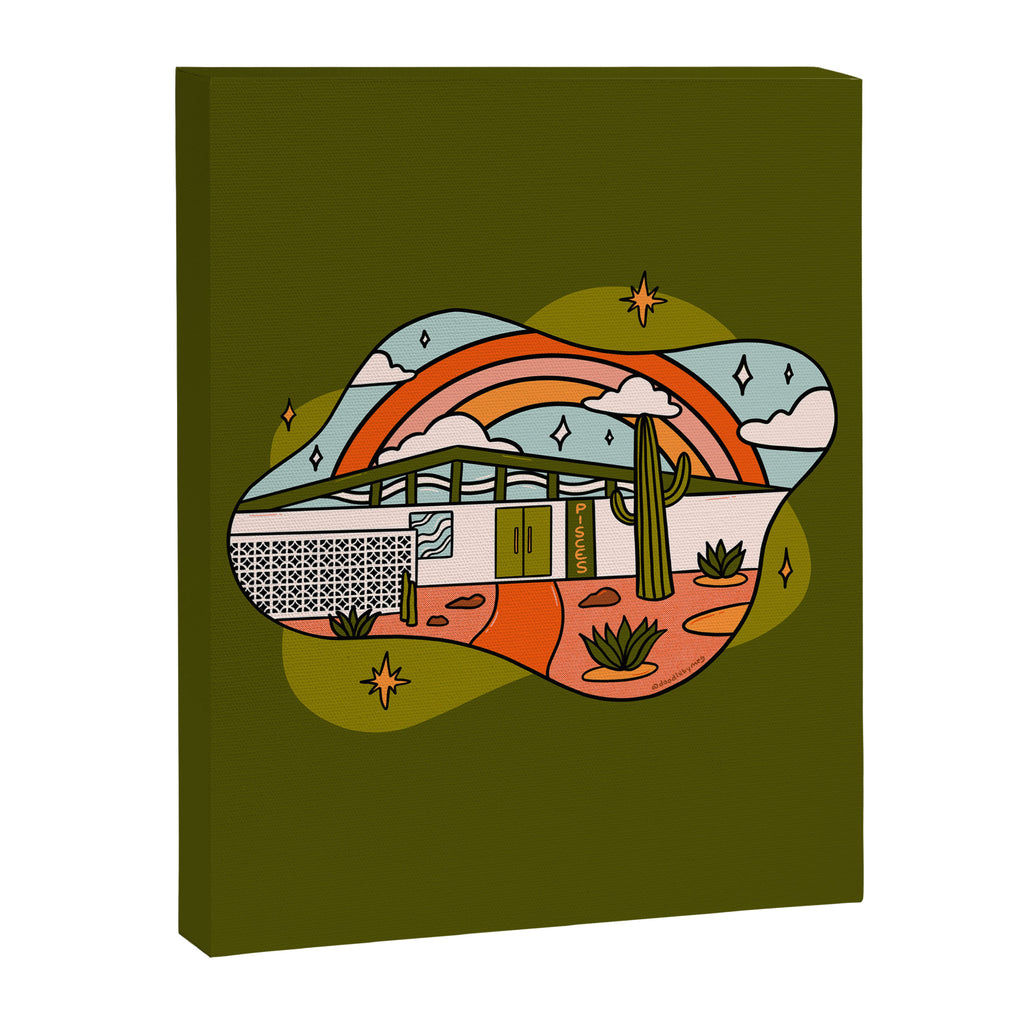 Pisces Mid Century House Canvas Print Gallery Image 8