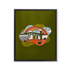 Pisces Mid Century House Framed Canvas Print Gallery Image 8