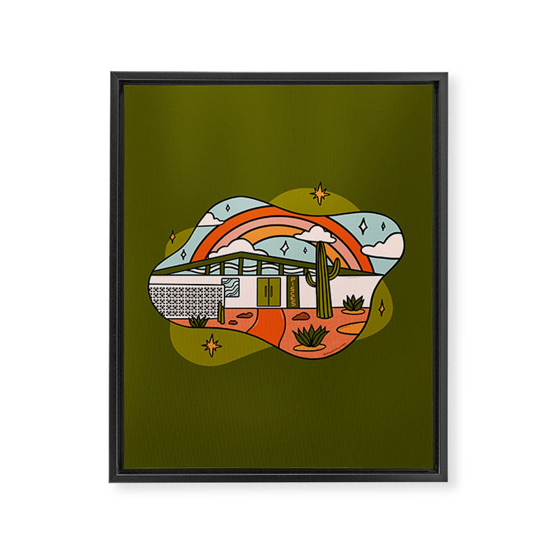 Pisces Mid Century House Framed Canvas Print Gallery Image 8