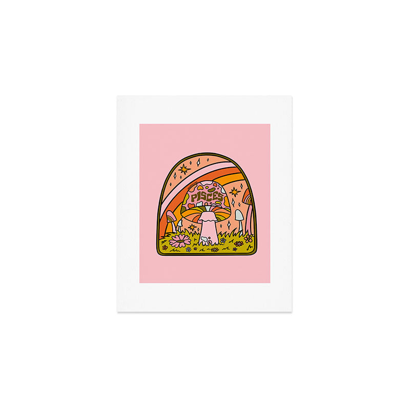 Pisces Mushroom Art Print Gallery Image 1