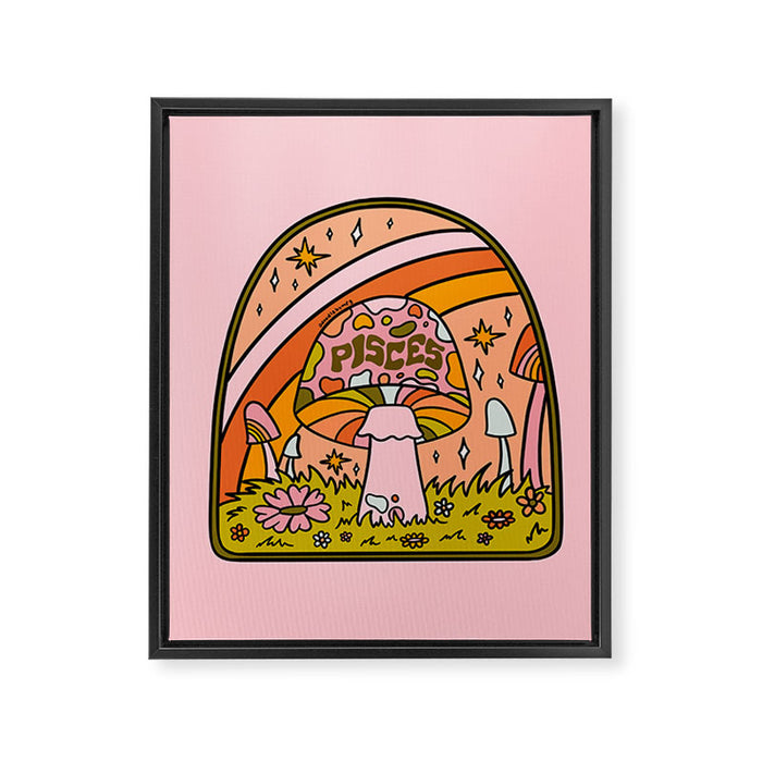 Pisces Mushroom Framed Canvas Print Gallery Image 1
