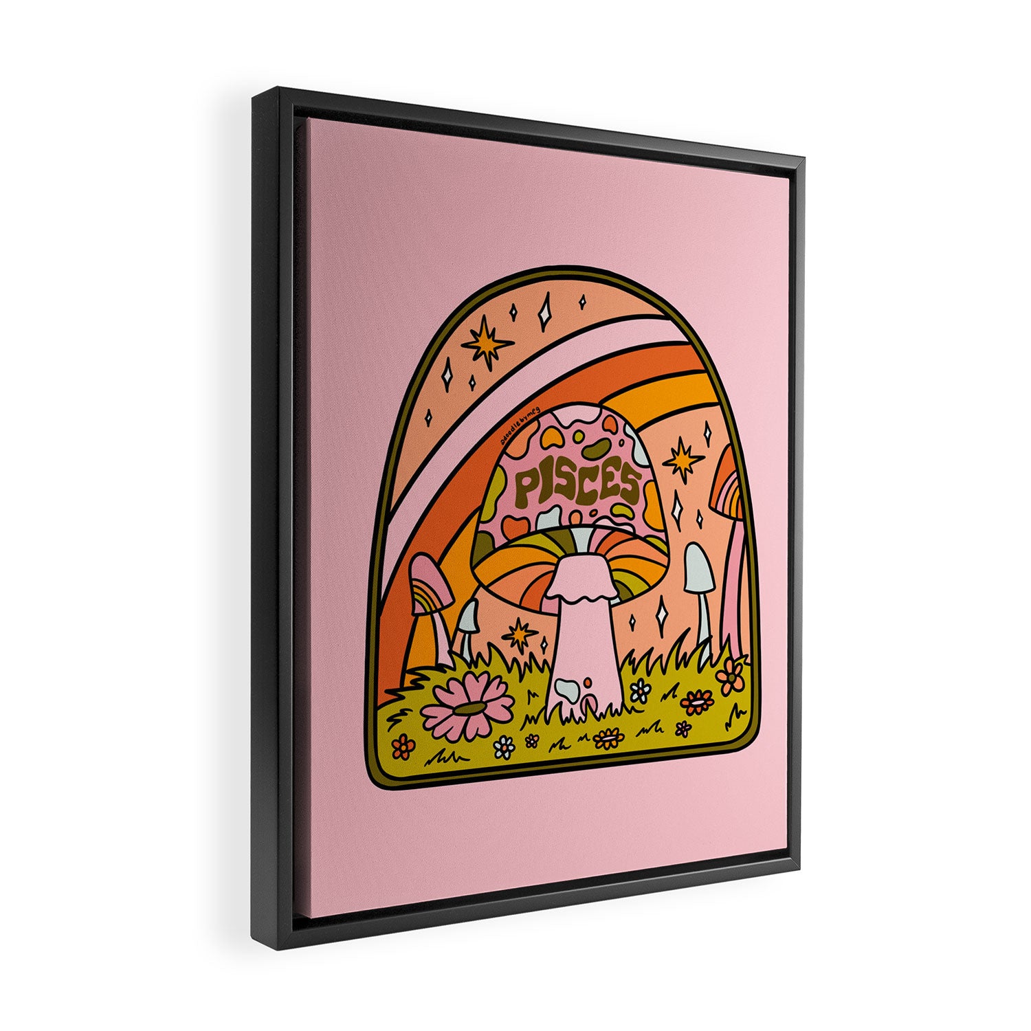Pisces Mushroom Framed Canvas Print Gallery Image 2