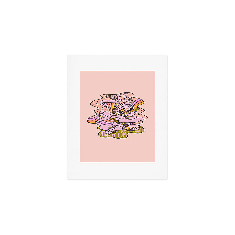 Pisces Mushroom Art Print Gallery Image 1