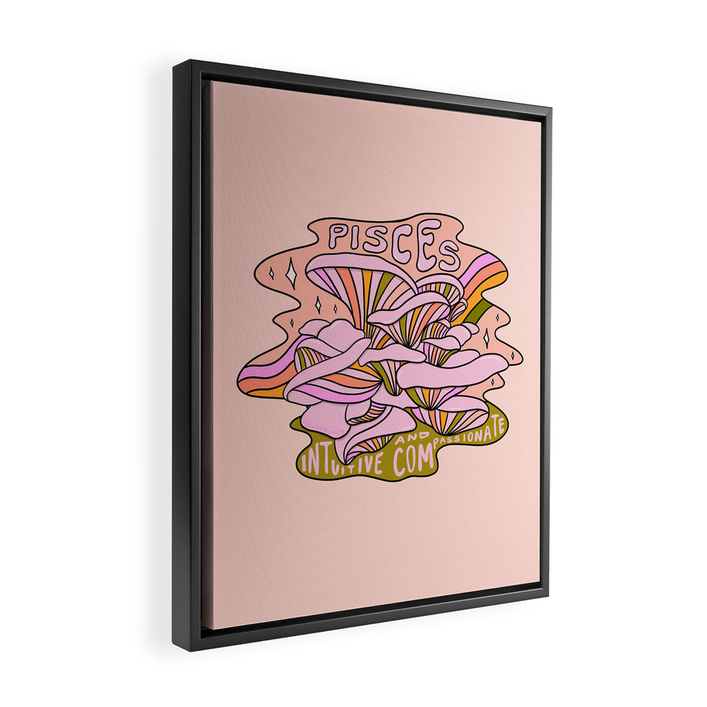 Pisces Mushroom Framed Canvas Print Gallery Image 2