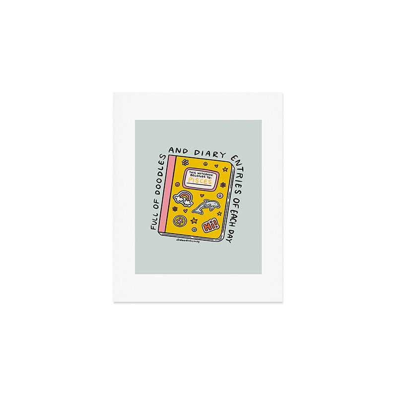 Pisces Notebook Art Print Gallery Image 1