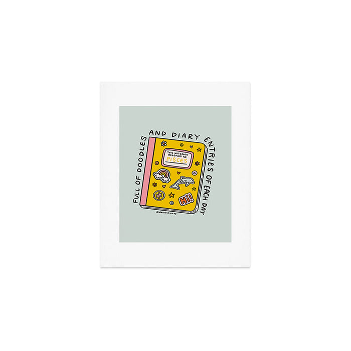 Pisces Notebook Art Print Gallery Image 1