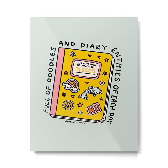 Pisces Notebook Metal Print Gallery Image 1