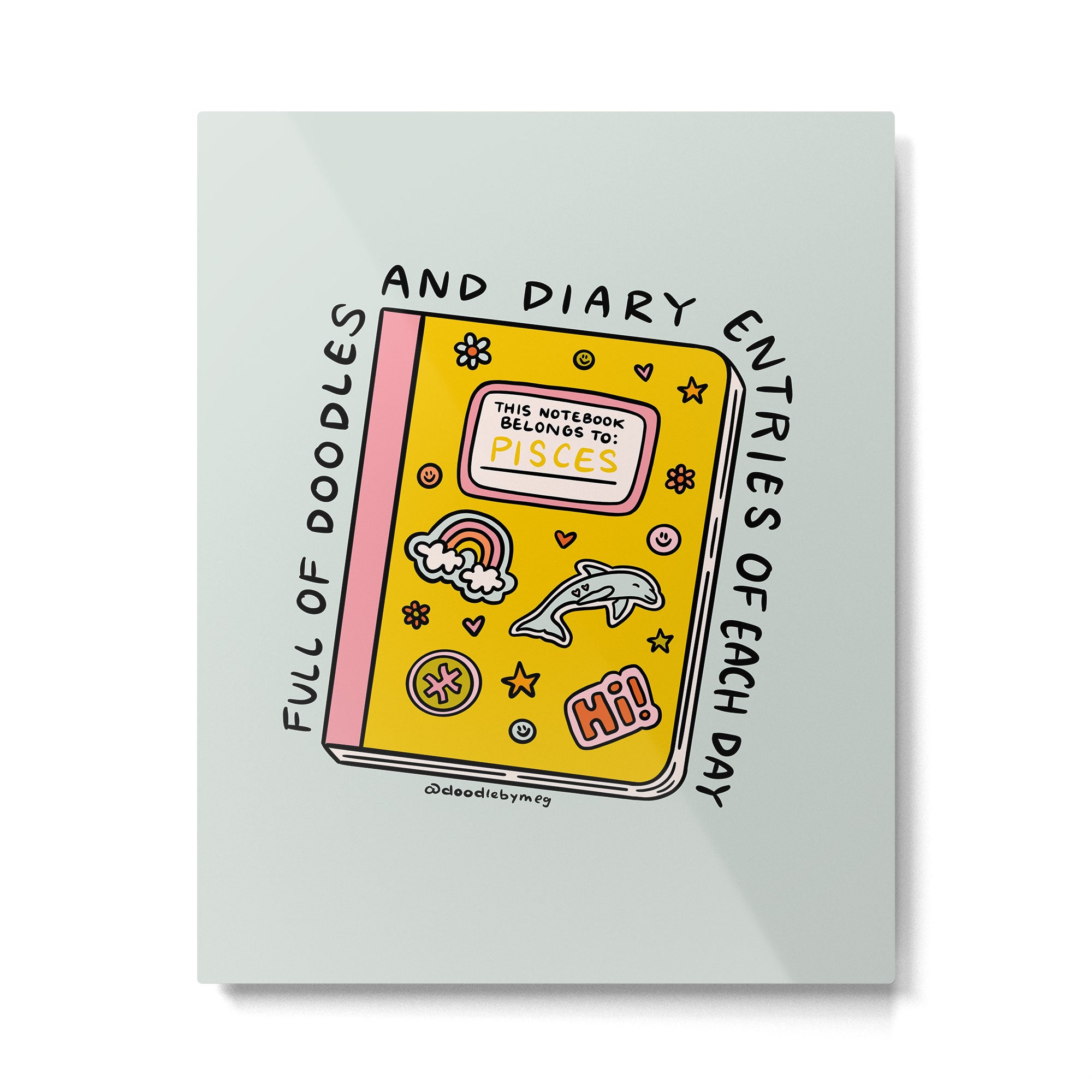 Pisces Notebook Metal Print Gallery Image 6