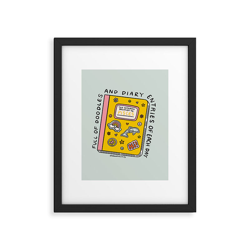 Pisces Notebook Framed Art Print Gallery Image 6
