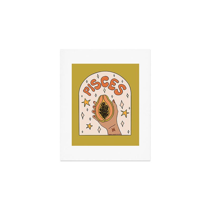 Pisces Papaya Art Print Gallery Image 1