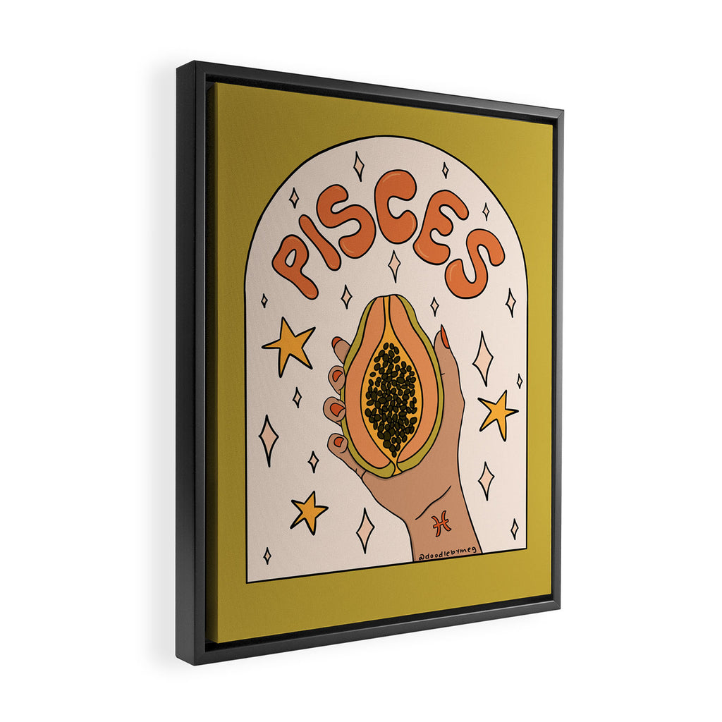 Pisces Papaya Framed Canvas Print Gallery Image 2
