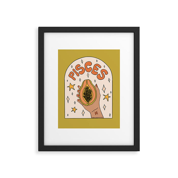 Pisces Papaya Framed Art Print Gallery Image 1
