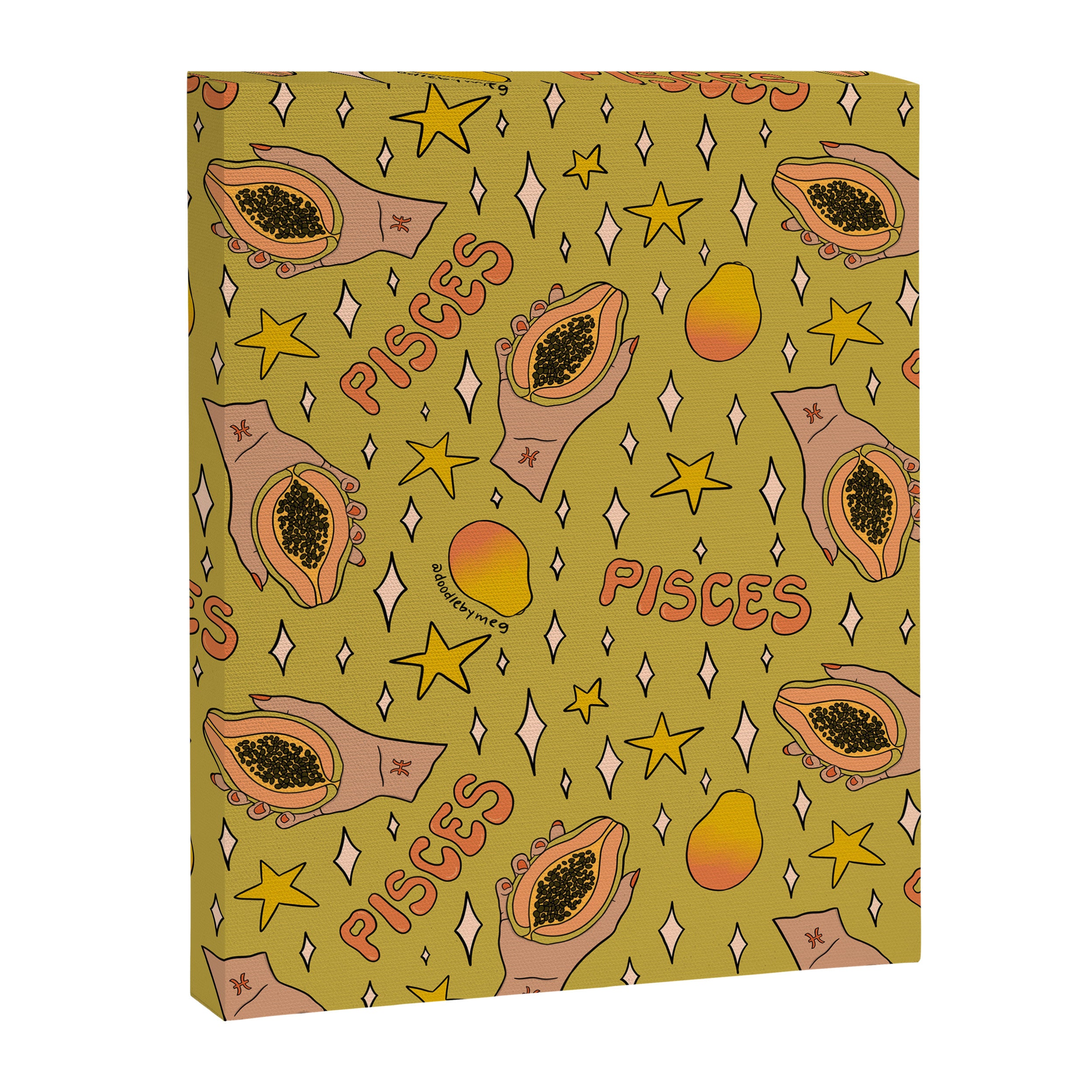 Pisces Papaya Print Canvas Print Gallery Image 8