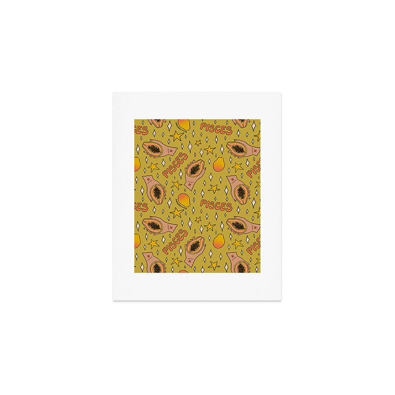 Pisces Papaya Print Art Print Gallery Image 1