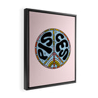 Pisces Peace Sign Framed Canvas Print Gallery Image 2