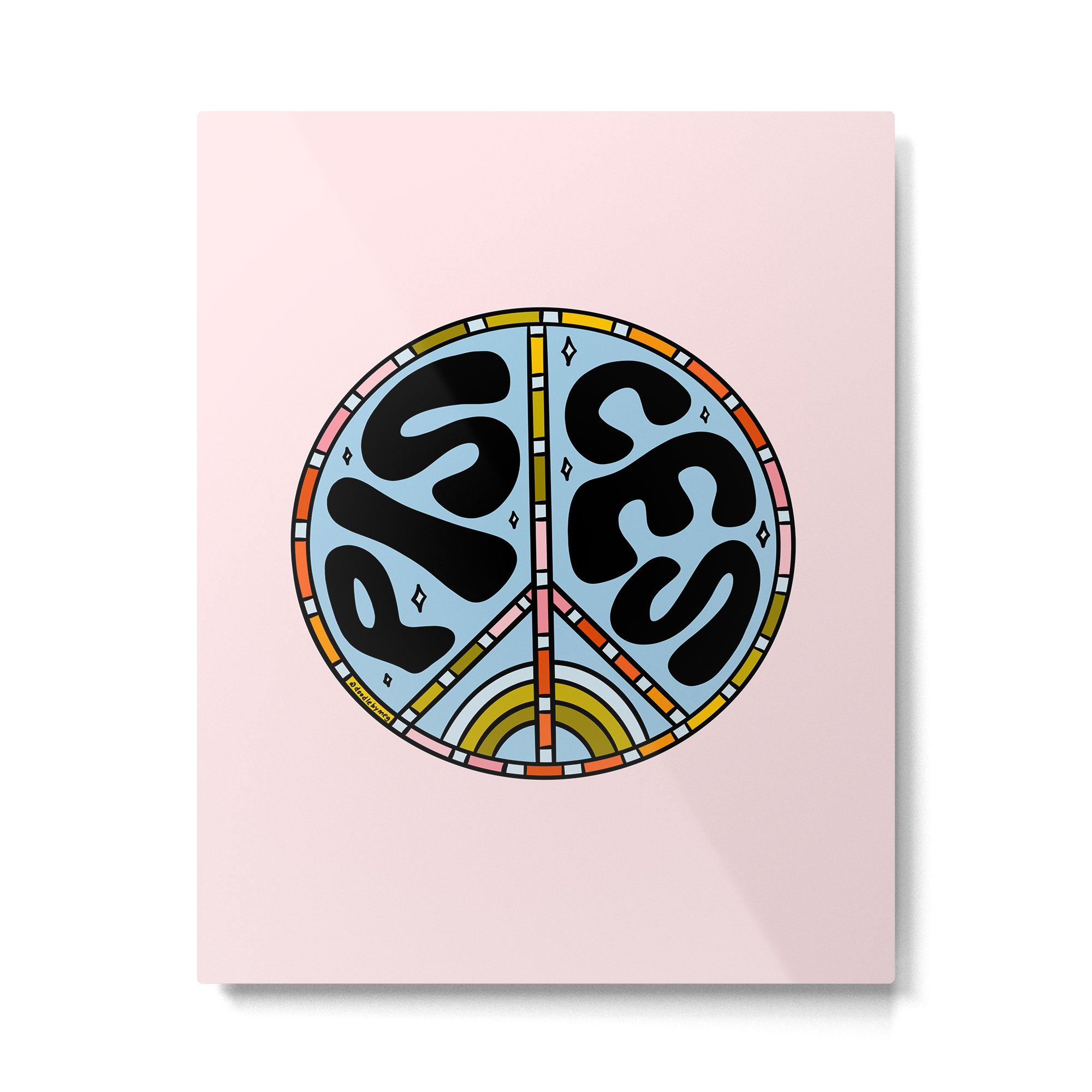 Pisces Peace Sign Metal Print Gallery Image 6