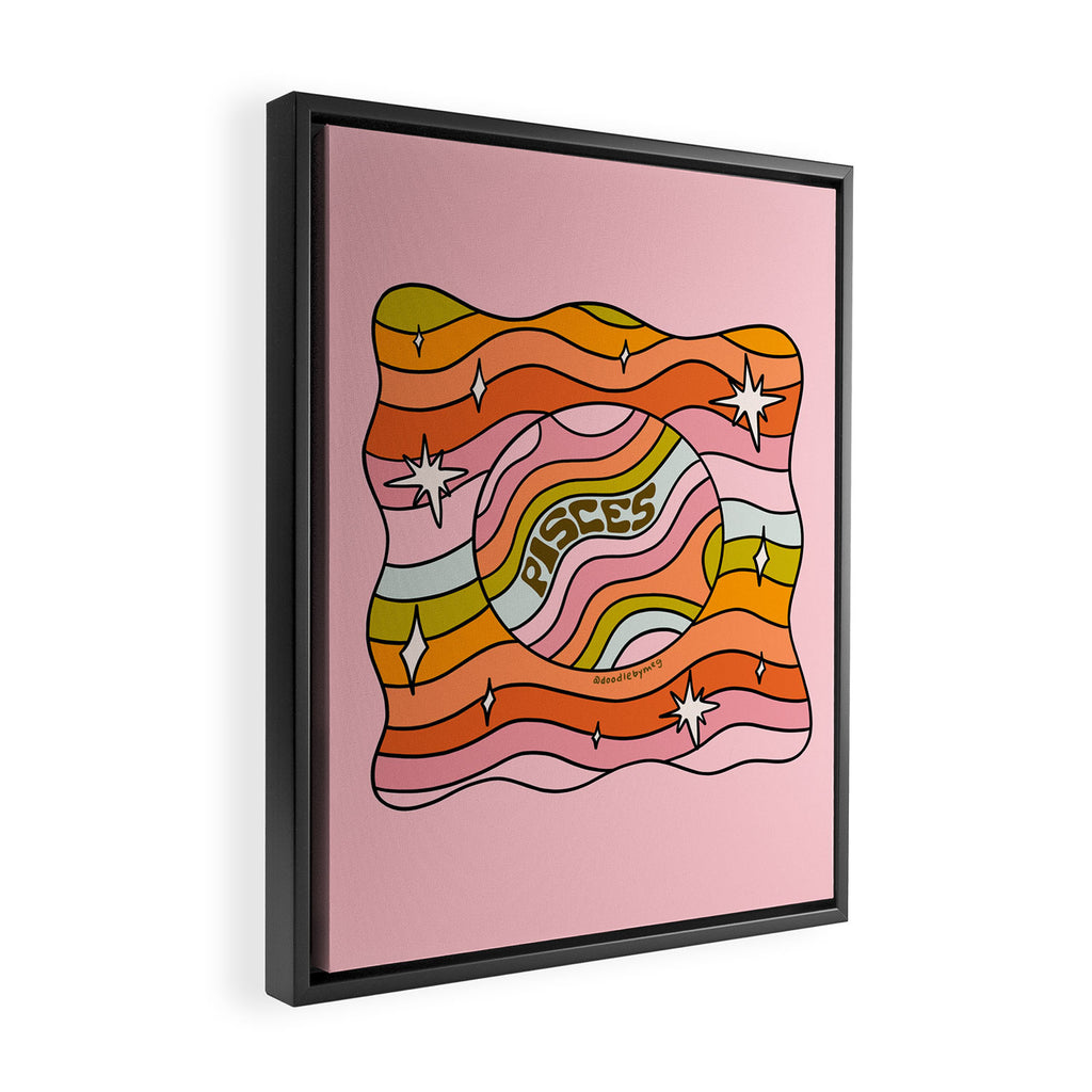 Pisces Planet Framed Canvas Print Gallery Image 2