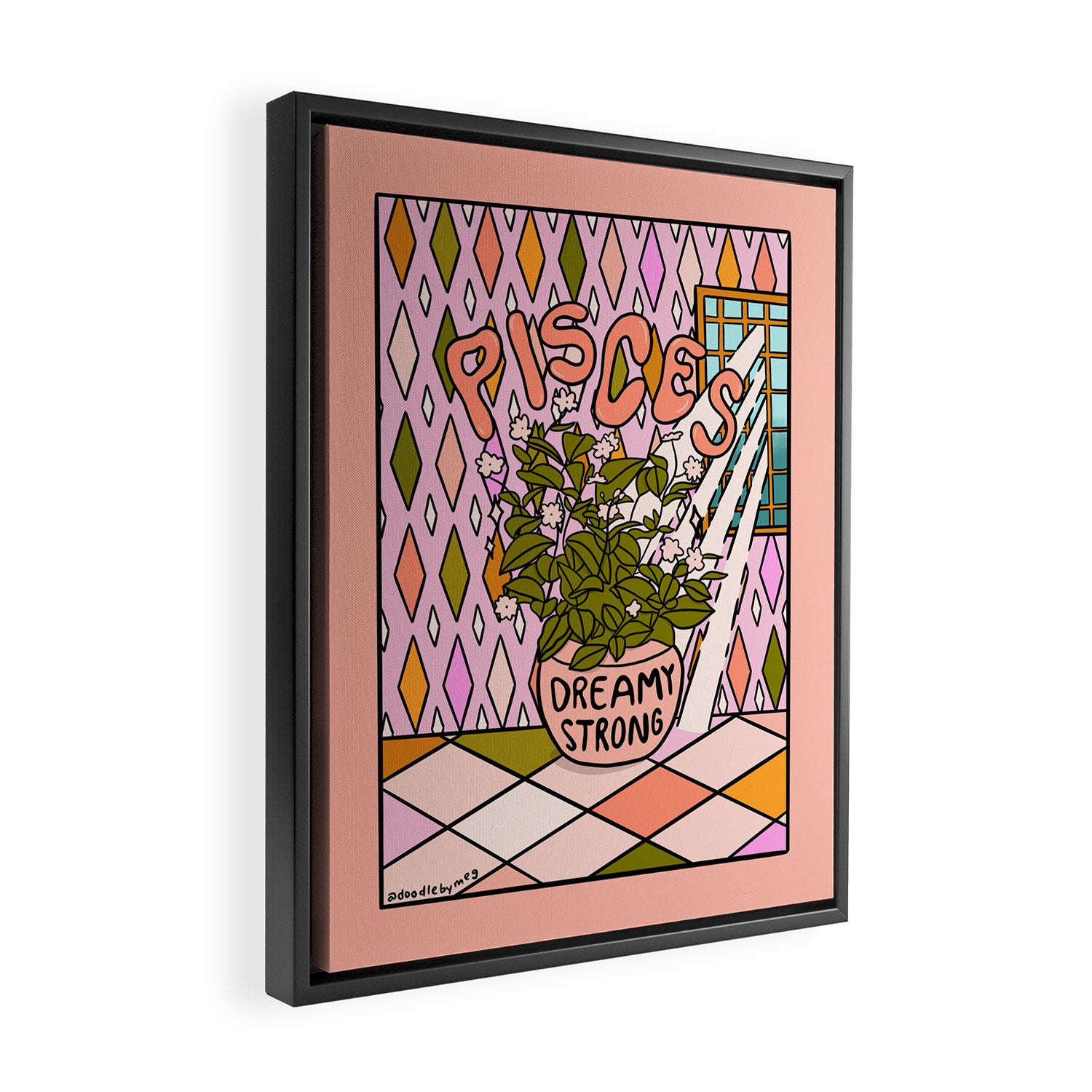 Pisces Plant Framed Canvas Print Gallery Image 2