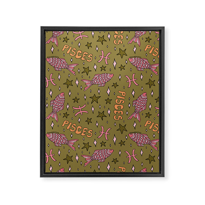 Pisces Print Framed Canvas Print Gallery Image 1