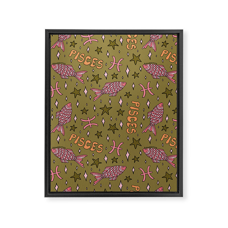 Pisces Print Framed Canvas Print Gallery Image 8