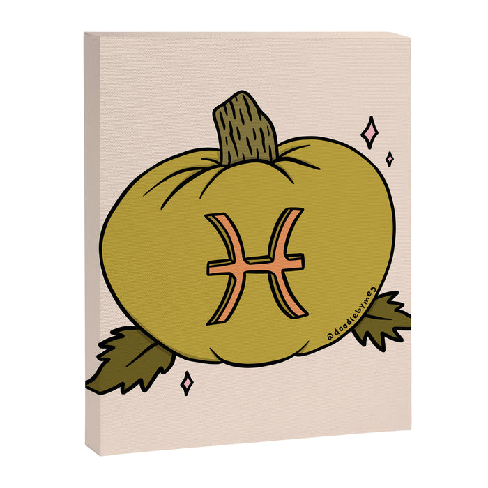 Pisces Pumpkin Canvas Print Gallery Image 1